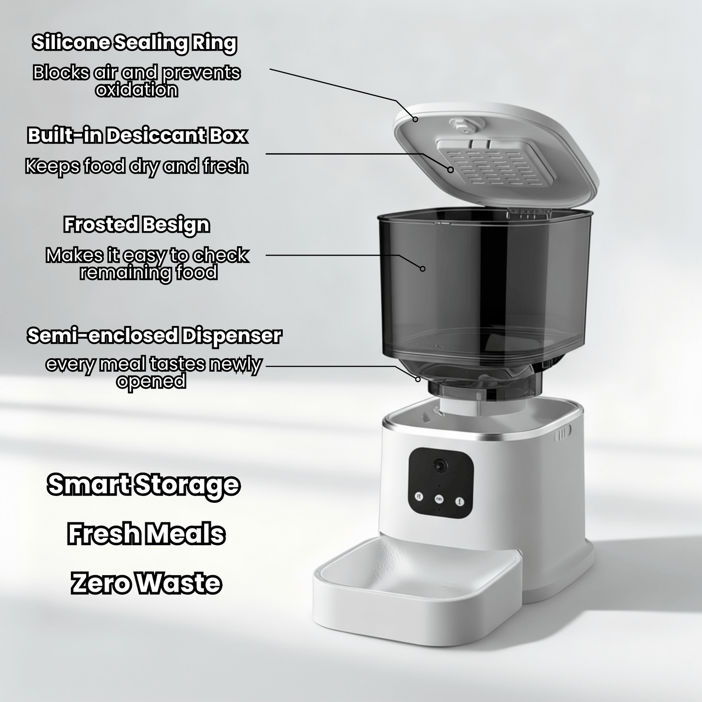 MASAPETS™ Smart Auto Feeder – App Control & Camera