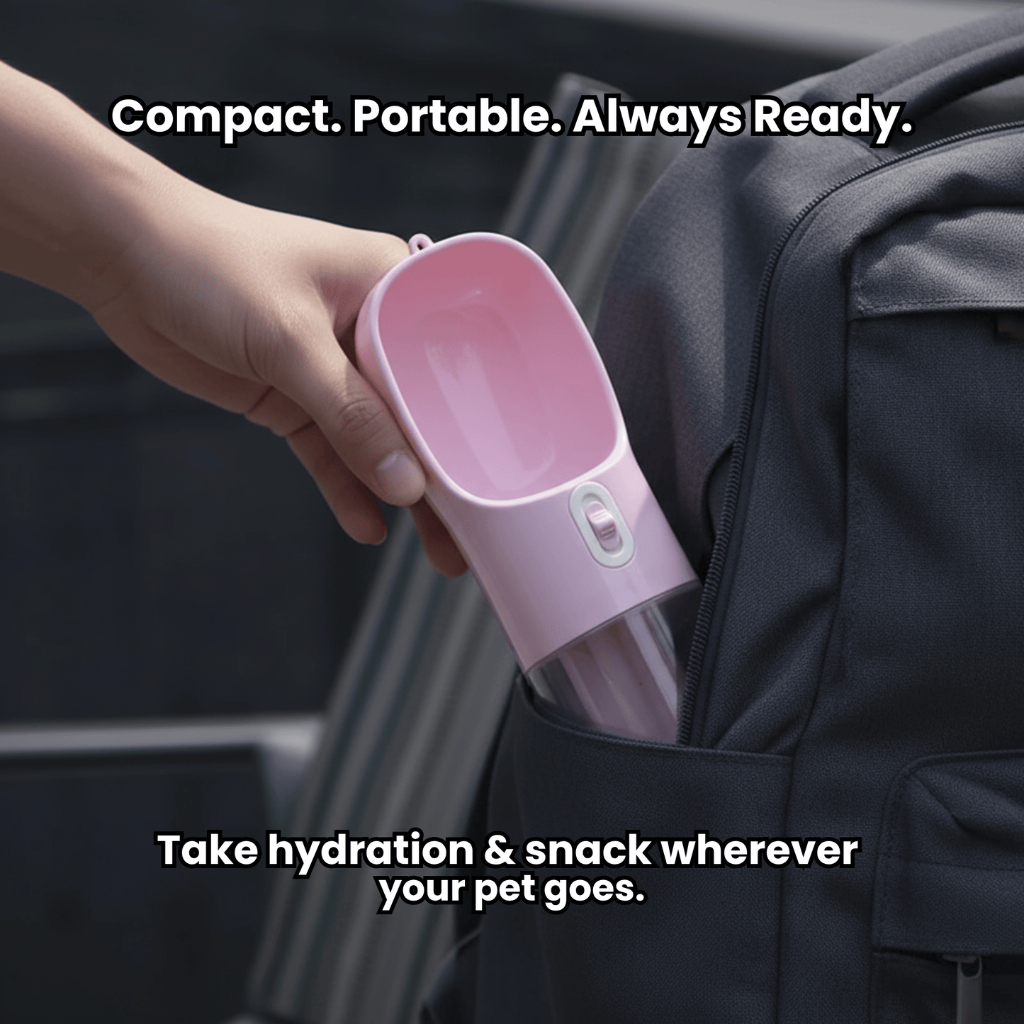 MASAPETS™ 2-in-1 Portable Pet Water Bottle & Food Container