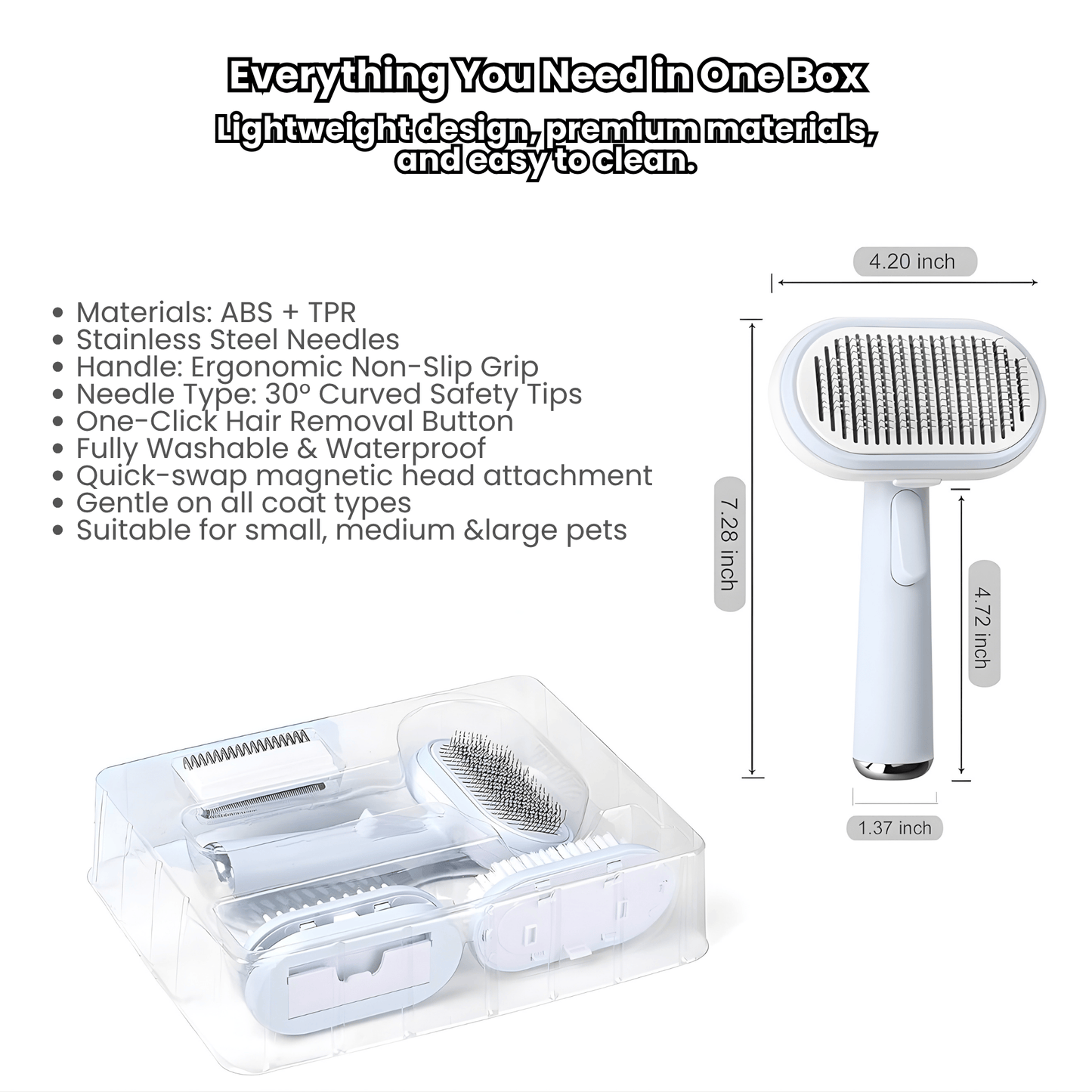 MASAPETS™ 5-in-1 Multi-Functional Pet Grooming Brush for Cats & Dogs