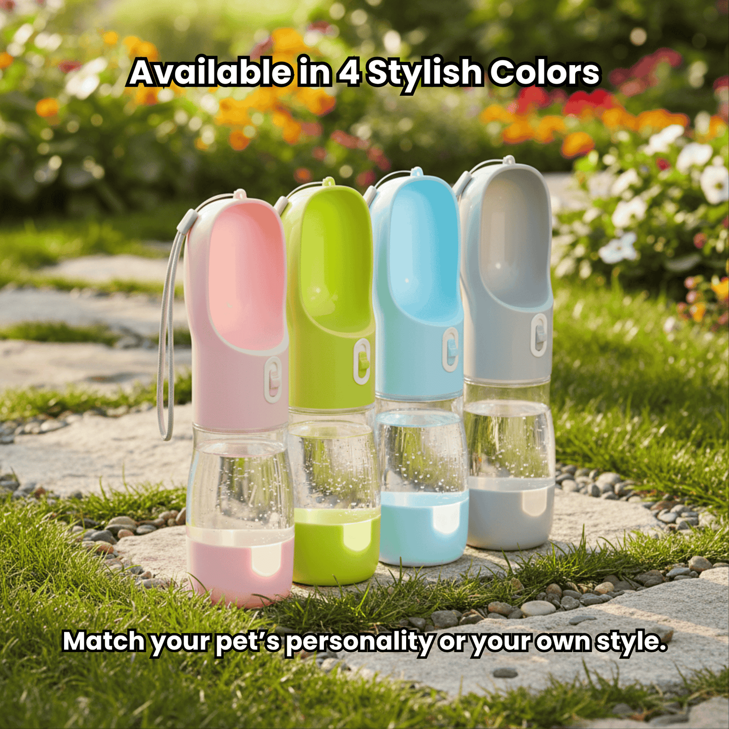 MASAPETS™ 2-in-1 Portable Pet Water Bottle & Food Container