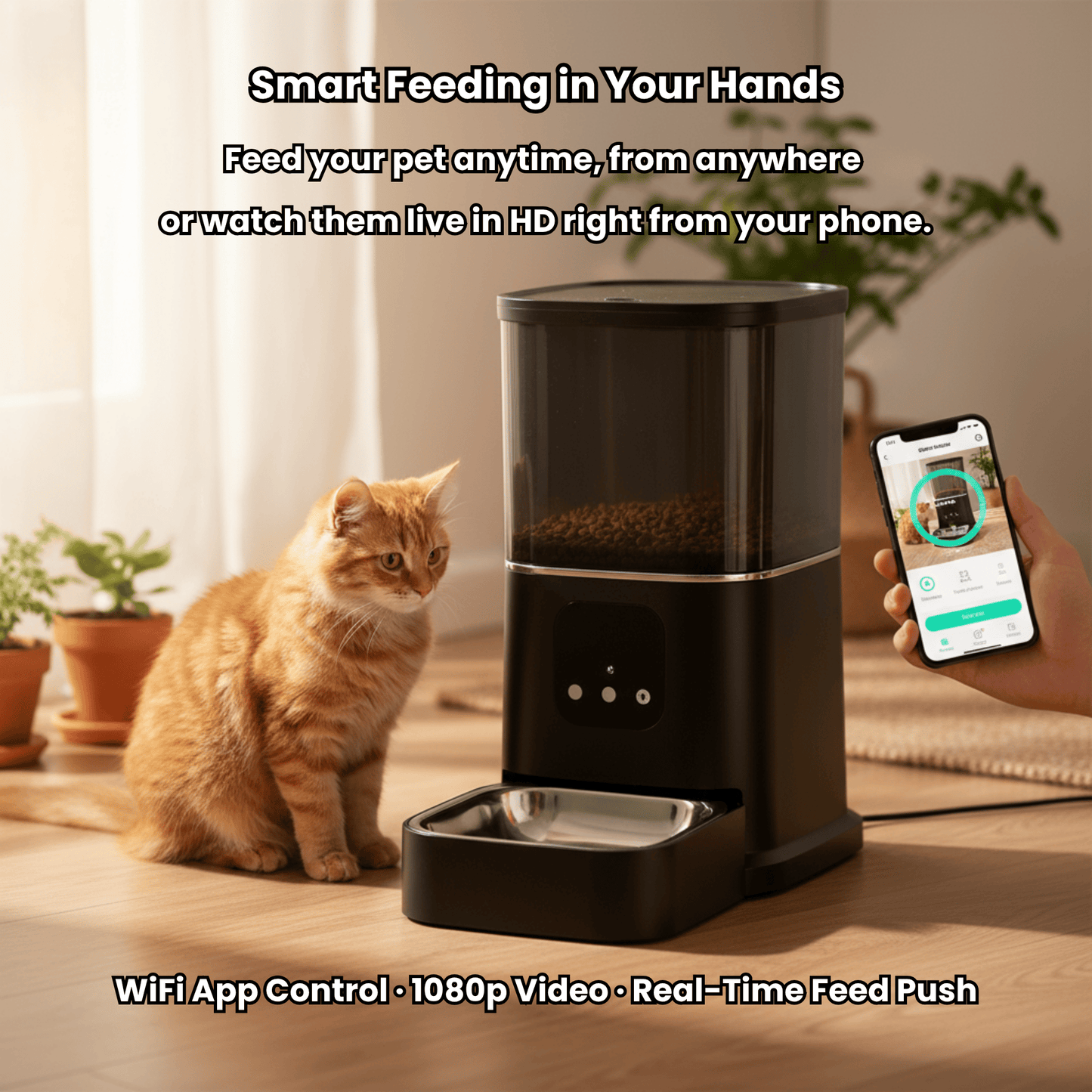 MASAPETS™ Smart Auto Feeder – App Control & Camera