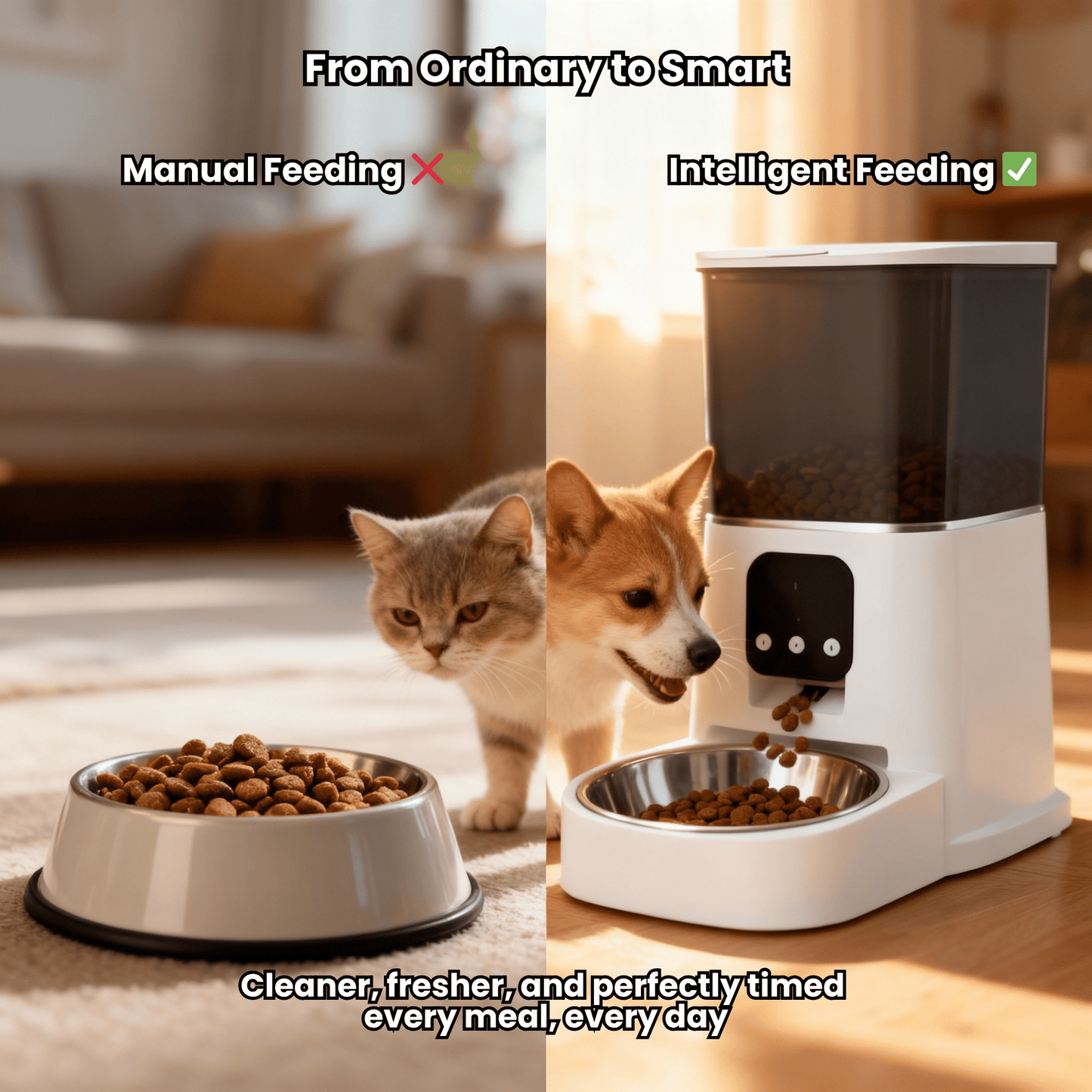 MASAPETS™ Smart Auto Feeder – App Control & Camera