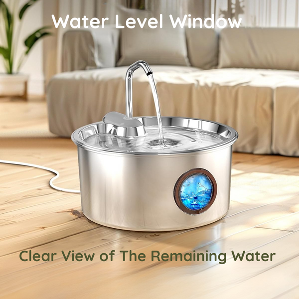 MASAPETS™ Stainless Steel Pet Water Fountain 3.2L/108OZ