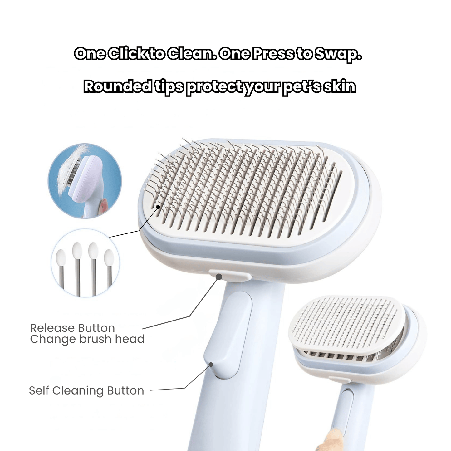 MASAPETS™ 5-in-1 Multi-Functional Pet Grooming Brush for Cats & Dogs