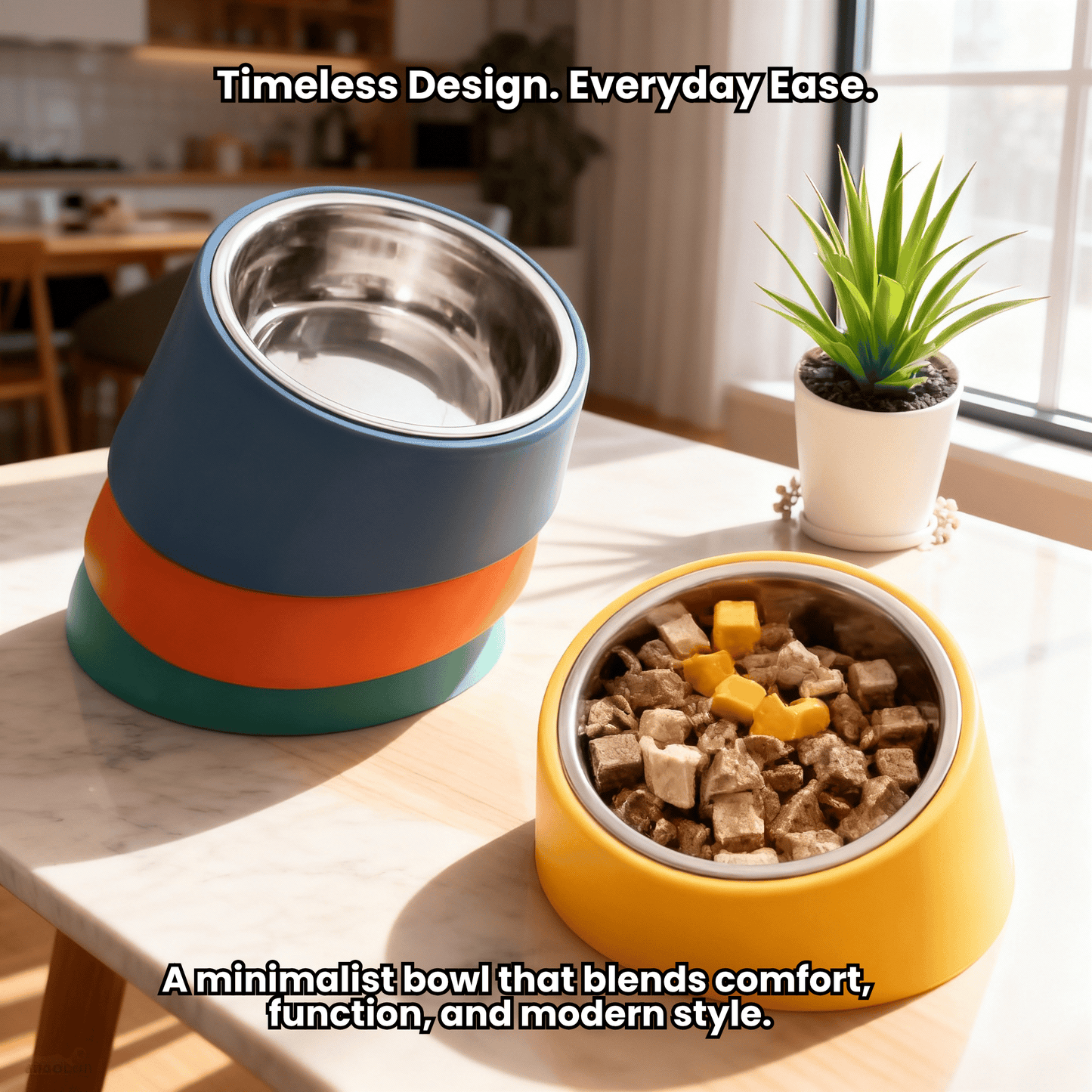 MASAPETS™ Inclined Stainless Steel Pet Bowl